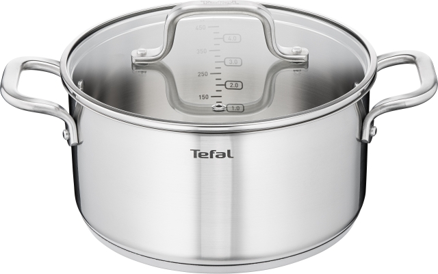 Tefal Virtuoso gryte, 24 cm / 5,3 L, rustfritt stål