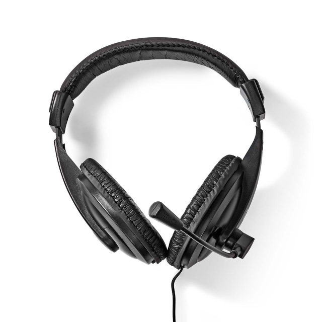 Nedis PC-hodesett | Over-Ear | Stereo | 1x 3.5 mm / 2x 3.5 mm | Fold-Away Mikrofon | Sort