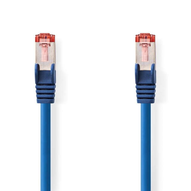 Nedis CAT6 Nettverkskabel | RJ45 Han | RJ45 Han | S/FTP | 10.0 m | Rund | LSZH | Blå | Label