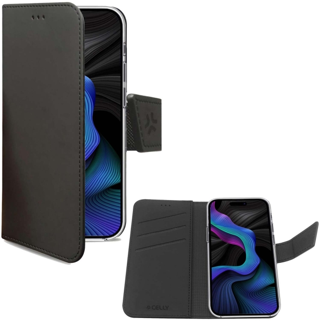 Celly Wally Wallet Wallet-etui Galaxy S23 FE Svart