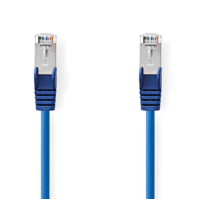 Nedis CAT5e nettverkskabel | SF/UTP | RJ45 Han | RJ45 Han | 20.0 m | Rund | PVC | Blå | Label