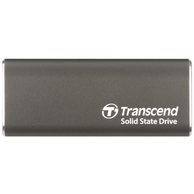 Transcend Bærbar SSD ESD256C USB-C 2 TB 10 Gbps (R1050/W950 Mb/s) i aluminium