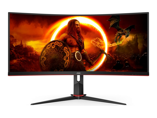 AOC Spillmonitor CU34G2XP/BK 34" - 3440 x 1440 (UltraWide) HDMI DisplayPort 180 Hz