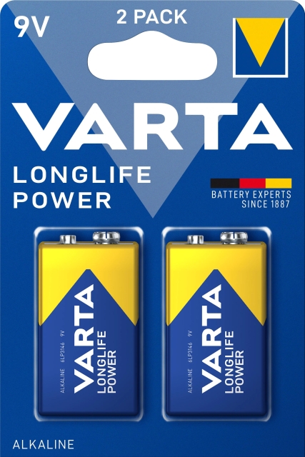Varta Longlife Power 9V 2-pakning (B)