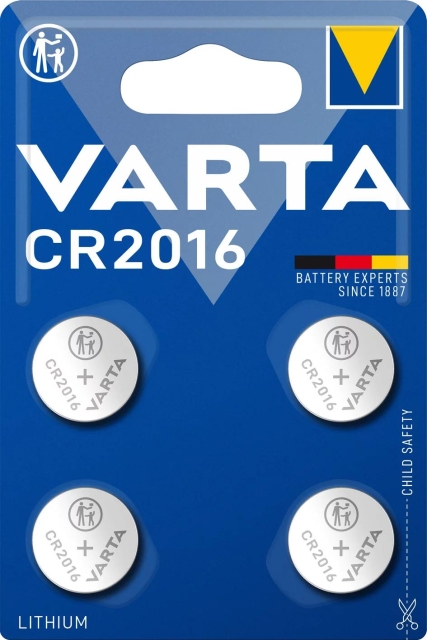 Varta CR2016 litium-mynt 4-pakning