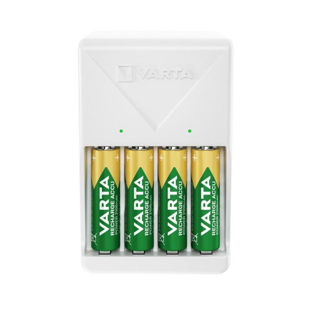 Varta Plug Charger, inkluderer 4x AA 2100 mAh