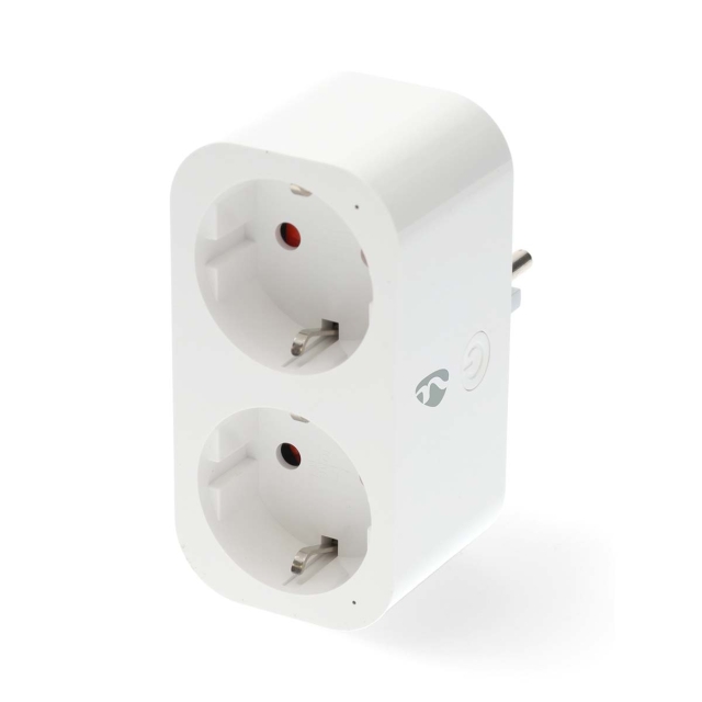Nedis SmartLife Smart Plug | IP21 | Efektmåler | 3680 W | Type F (CEE 7/7) | 0 - 55 °C | Android™ / IOS | 2-veis | Hvit | 1 stk