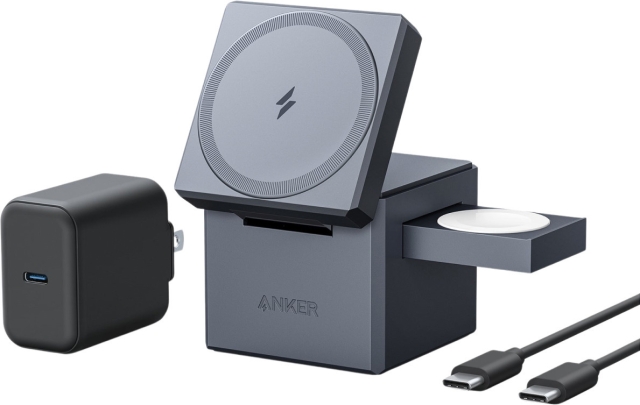 Anker 3-i-1 Cube med MagSafe trådløs ladeplate