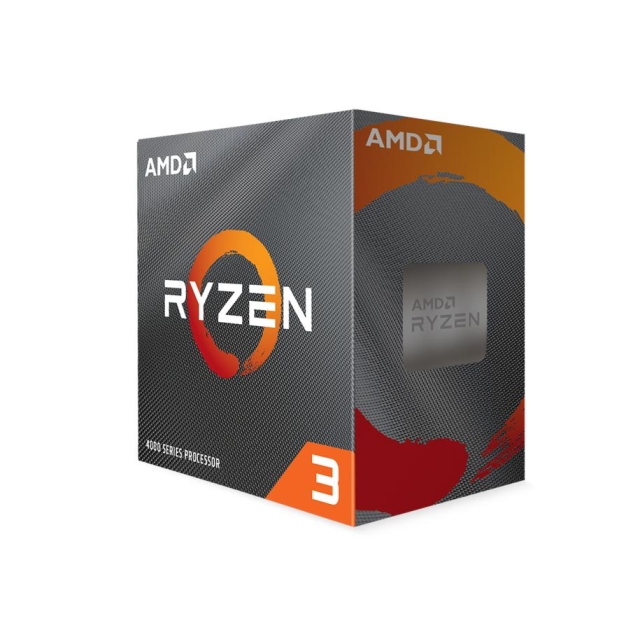 AMD CPU Ryzen 3 4100 3,8 GHz Quad-Core AM4 (PIB - med kjøler)
