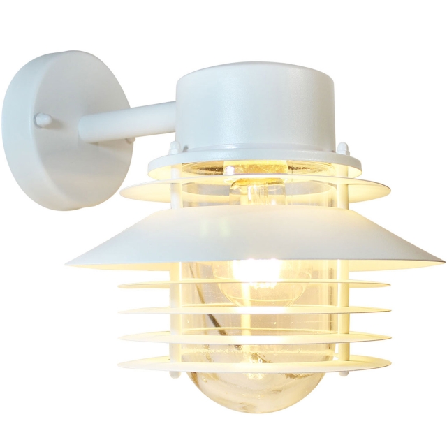 Llitt Stig Down Veggarmatur E27 sokkel IP44 Hvit