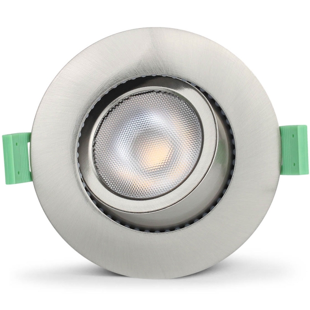 Llitt Ellen Innfelt downlight Dim-to-Warm 520lm IP65 1-pakning Børstet stål