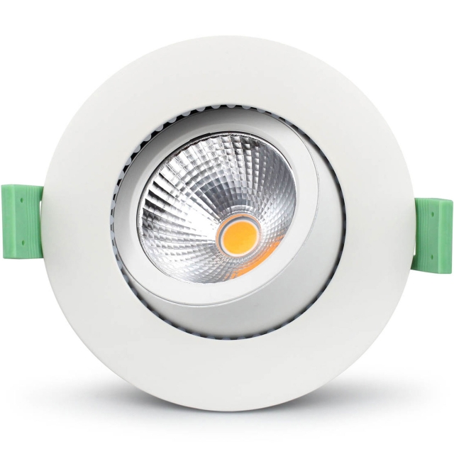 Llitt Lisa dimbar innfelt downlight 3000K 600lm IP65 1-pk hvit