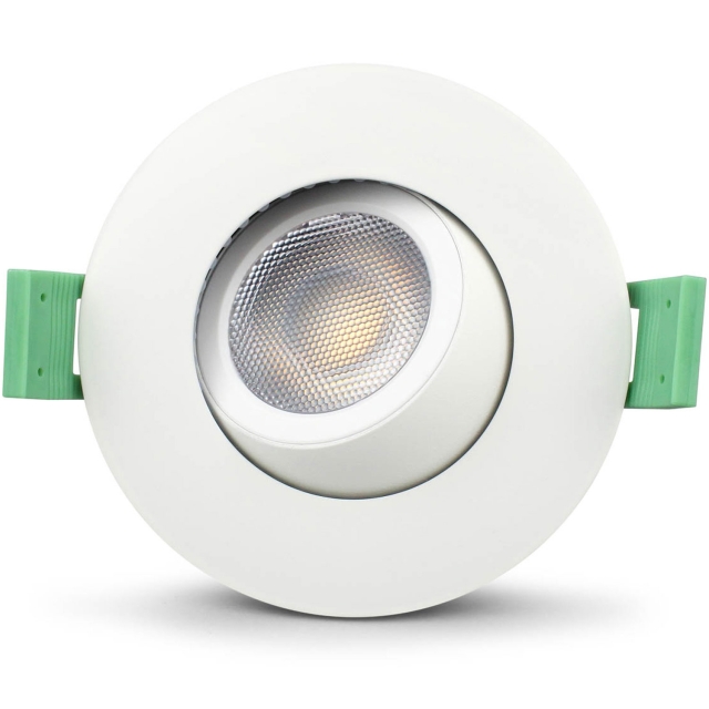 Llitt Sanna Dimbar innfelt downlight 3000K/4000K 520lm IP65 1-pk Hvit
