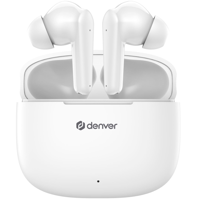 Denver TWE-48W True wireless Bluetooth-hodetelefoner med ladeetui