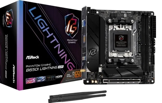 ASROCK B650I LIGHTNING WIFI - Hovedkort - Socket AM5 - USB 3.2 Gen 1 - Innebygd grafikk (CPU kreves)