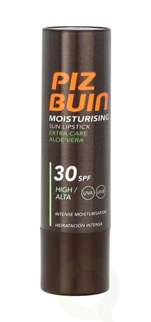 Piz Buin Moisturizing Sun Lipstick SPF30 4,9 g Aloe Vera Extra Care - høy solbeskyttelse