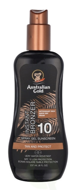 Australian Gold Spray Gel With Instant Bronzer Solkrem SPF10 237 ml