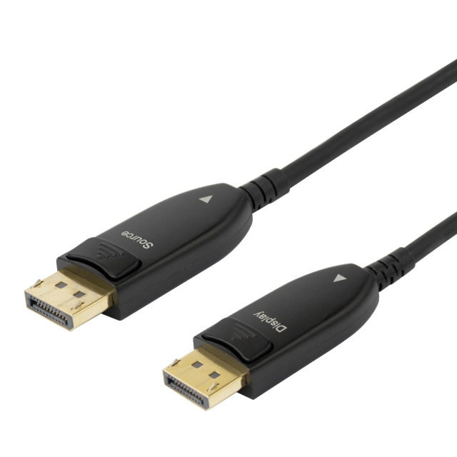 DELTACO Displayport 1.4-kabel, AOC, 8K@30Hz, 10m, svart