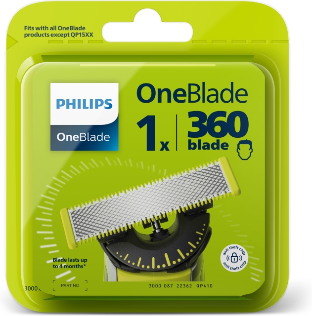 Philips QP410/50 OneBlade 360 erstatningsblad, 1 stk