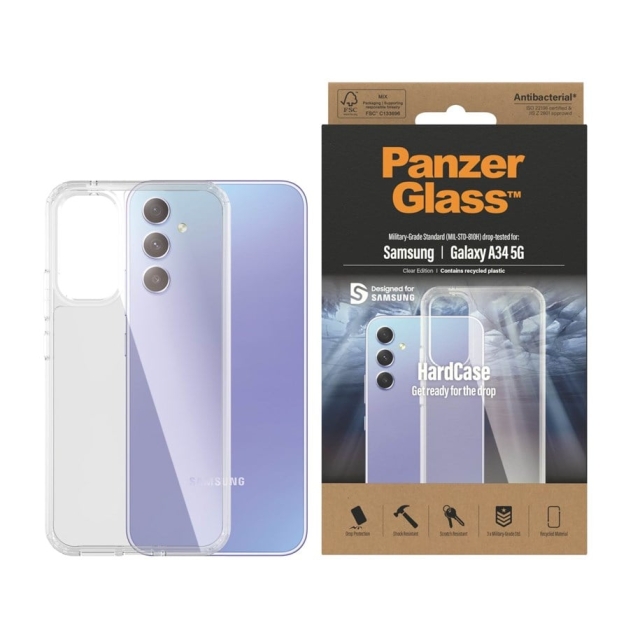 PanzerGlass HardCase beskyttelsesveske Transparent Samsung Galaxy A34 5G