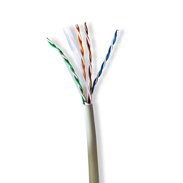Nedis Nettverkskabelen Roll | CAT6 | Strandet | U/UTP | Bare kobber | 305.0 m | Innendørs | Rund | LSZH | Grå | Trekkboks