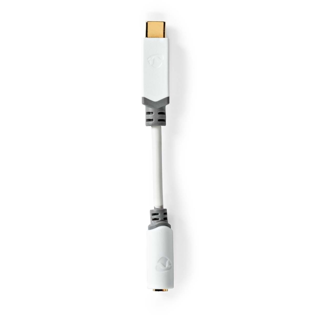 Nedis USB-C™ Adapter | USB 2.0 | USB-C™ Hann | 3.5 mm Hun | 0.10 m | Rund | Gull belagt | PVC | Hvit | Boks