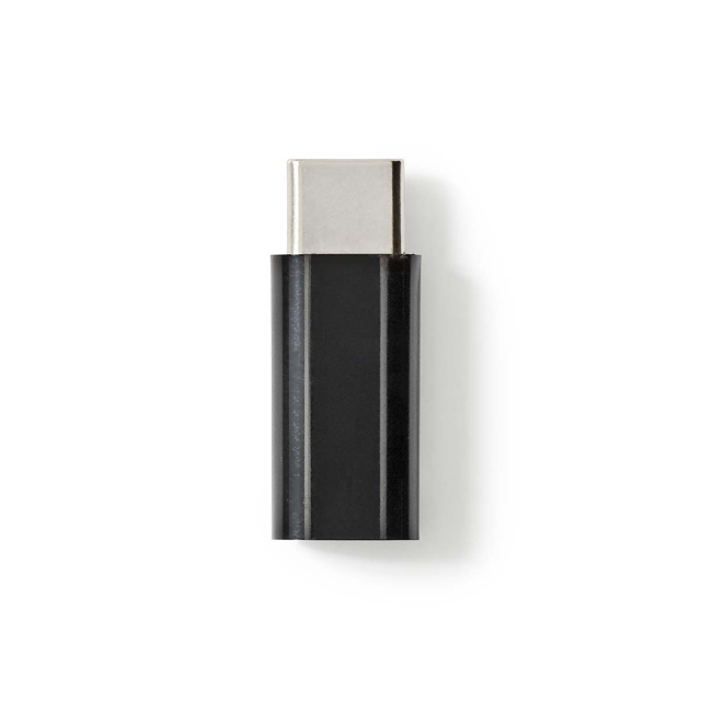 Nedis USB-C™ Adapter | USB 2.0 | USB-C™ Hann | USB Micro-B Hun | 480 Mbps | Rund | Nikkel belagt | Sort | Boks