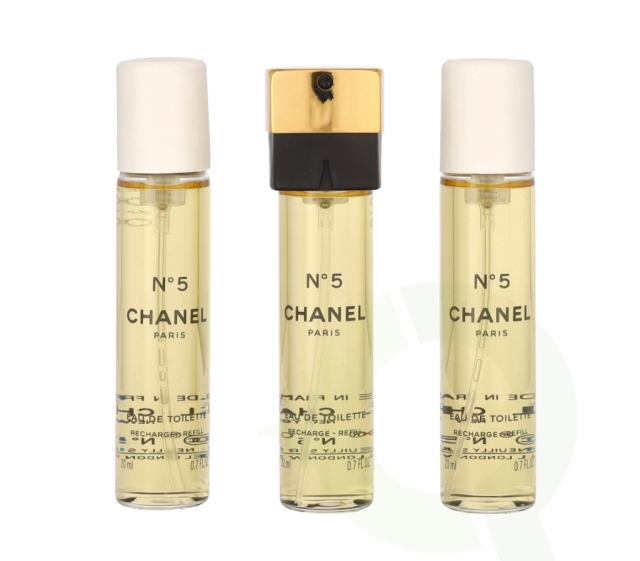 Chanel No 5 Giftset 60 ml 3x Edt Spray Refill 20Ml - Twist and Spray - Pungspray