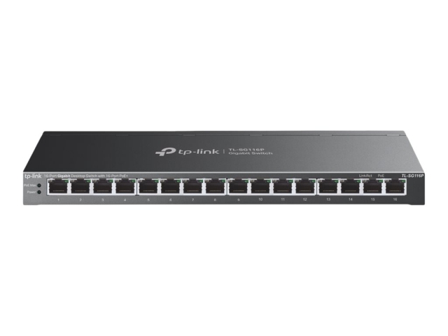 TP-LINK TL-SG116P V1-svitsj 16-ports Gigabit PoE+-svitsj