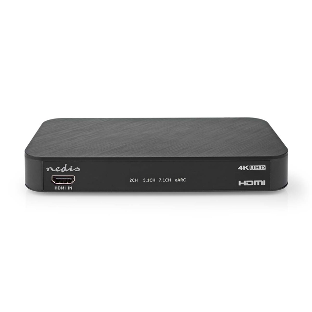 Nedis Digital Audio Converter | 2-veis | Inngang for lyd-/video-/datatilkoblinger: DC Power / 1x HDMI™ Input | Utgang for lyd-/video-/datatilkoblinger: 1x 3.5 mm / 1x TosLink / 3x HDMI™ Output | Automatisk / Trykk på knappen | Antrasitt
