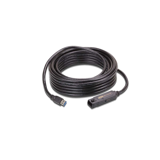 ATEN USB 3.0 Förlängningskabel USB A hane - USB A hona Rund 10 m Svart