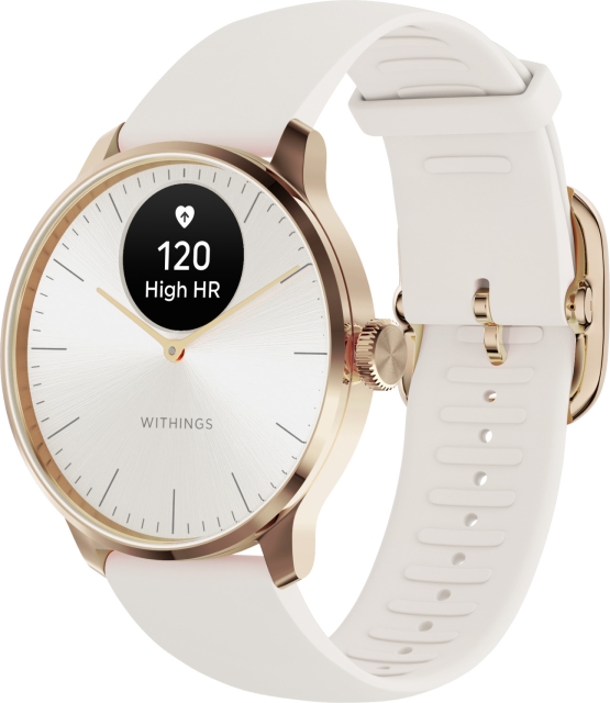 Withings Scanwatch Light smartklokke, 37 mm, hvit/roségull