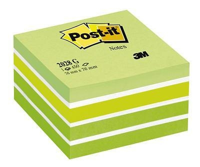 3M Post-it notatkuber grønn pastell 76 x 76 mm