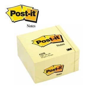 3M Post-it 636B lappekube, 76 x 76 mm, gul