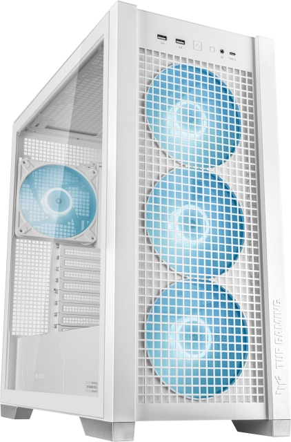 ASUS TUF Gaming GT302 TG ARGB ATX-kabinett med vindu, hvit