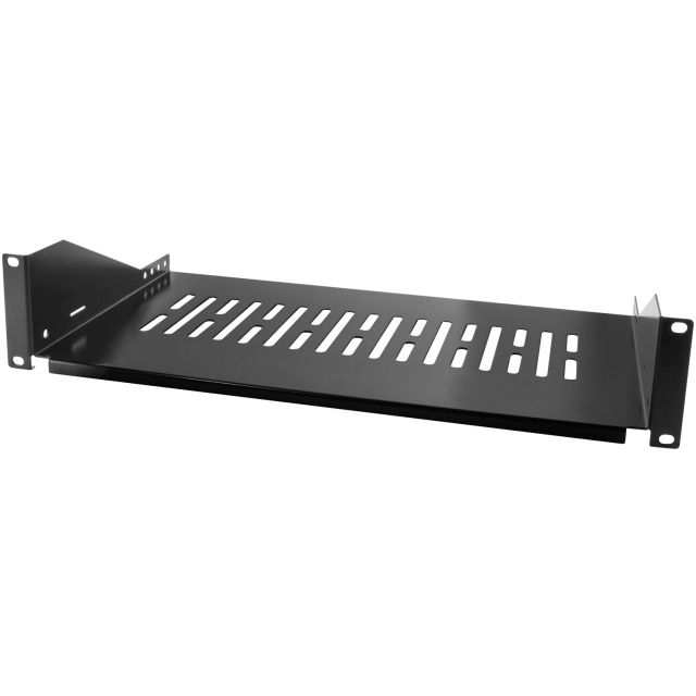 LogiLink 19" hylle 2U 440 x 250 mm maks 25 kg Svart