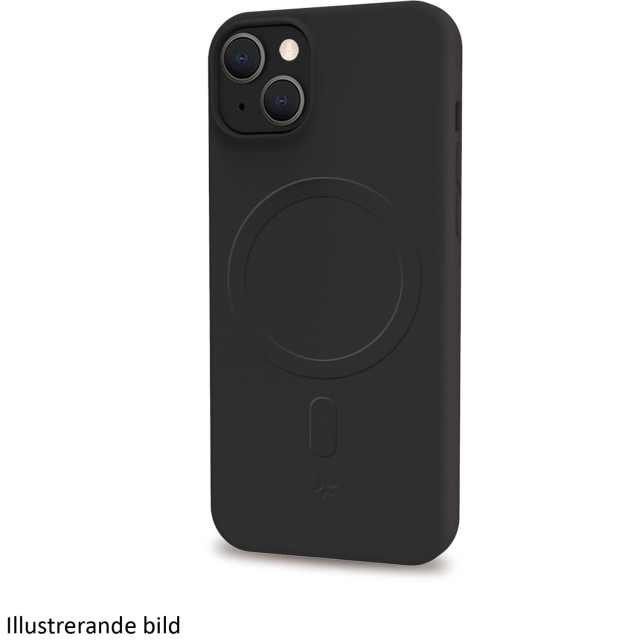 Celly Cromomag MagSafe-kompatibelt MagSafe 16 Pro Max-etui i myk gummi, svart