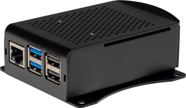 Raspberry Pi aluminiumsdeksel med vifte, Raspberry Pi 5 B, svart