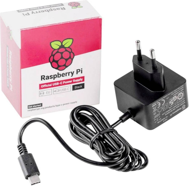 Raspberry Pi 5 B offisiell nettadapter, 27 W