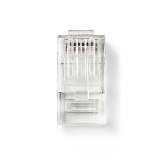 Nedis RJ45-kontakt | Hann | Strandet STP CAT6 | Rett | Gull belagt | 10 stk. | Polycarbonate | Gjennomsiktig | Boks