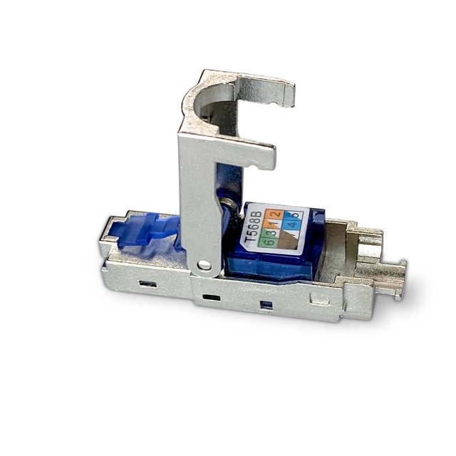 Nedis RJ45-kontakt | Hann | CAT6 / CAT6a | Rett | Gull belagt | 2 stk. | Metall | Blå / Grå | Boks