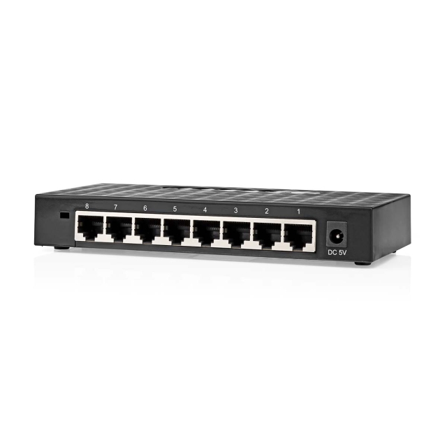 Nedis nettverkssvitsj | Kablet hastighet: Gigabit | Antall ethernet porter: 8
