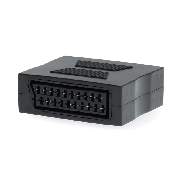 Nedis SCART-adapter | SCART Hunn | SCART Hunn | Nikkel belagt | Rett | ABS | Sort | 1 stk. | Boks