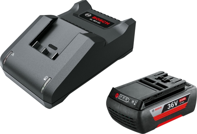 Bosch 36V Li-ion batteriladersett, 2,0 Ah batteri og AL 36-20 lader