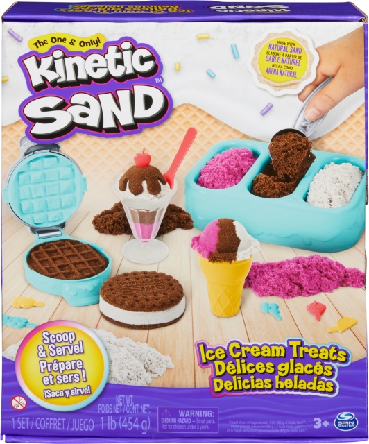 Kinetic Sand lekesett med iskremgodbiter