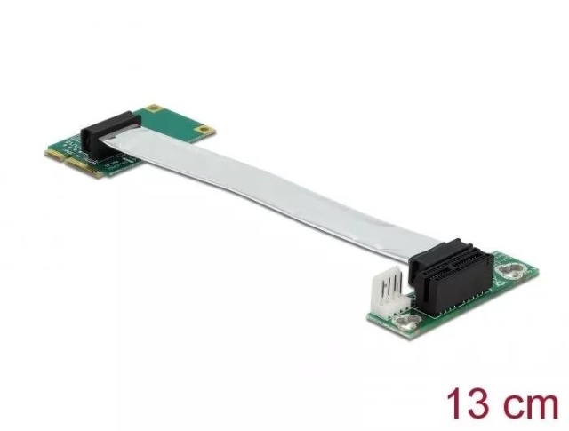 DeLOCK Stigeradskort Mini PCI Express > PCI Express x1 venstre innsetting
