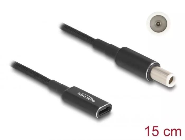 DeLOCK Ladekabel for bærbar PC USB Type-C til Dell 7,4 x 5,0 mm 15 cm