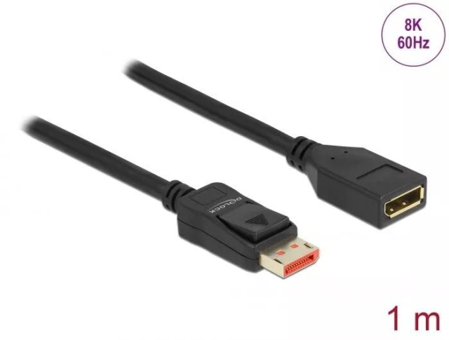 DeLOCK DisplayPort-forlengelseskabel 8K 60 Hz 1 m