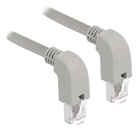 DeLOCK Nettverkskabel RJ45 Cat.5e SF UTP nedovervinklet 2m