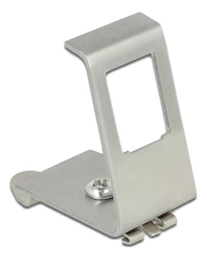DeLOCK Keystone metallmontering 1 port for DIN-skinne